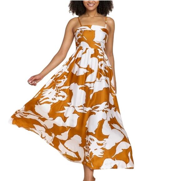 Sofia Made in Italy Arabella Italian Satin Strappy Midi Dress Made in Italy XS/S - Picture 1 of 11